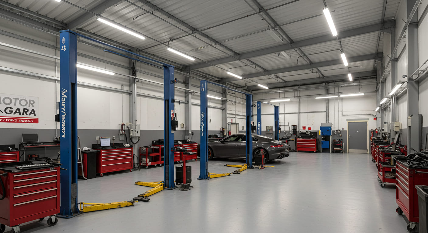 Interior del taller Motor Gara o detalle de trabajo técnico